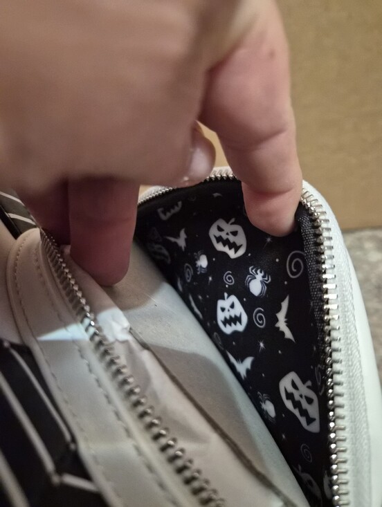 Loungefly Jack Skellington Themed Mini Backpack - Black & White
